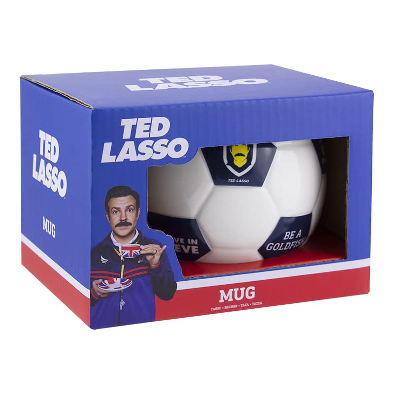 פלדון טד לאסו ספל בצורת כדורגל | רישיון רשמית של טד לאסו סחורה פוטבול או ספל קפה כדורגל